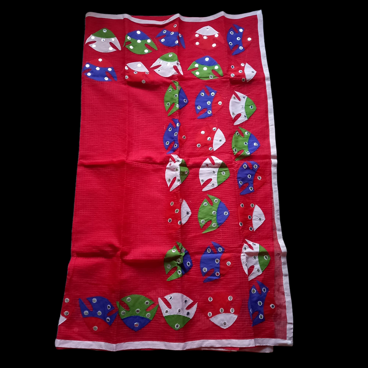Hand Applique Reshom Kota Saree