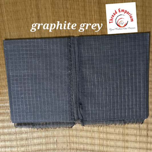 Grey cotton saree