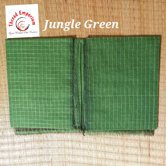 Green cotton saree