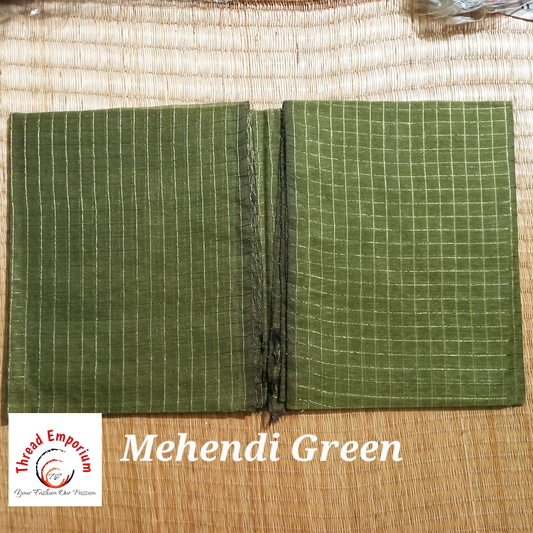 Green cotton saree